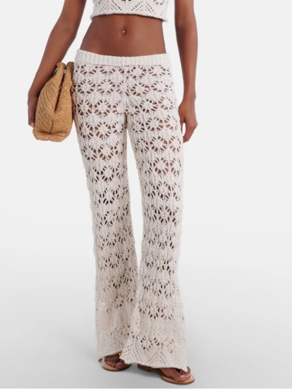 Aqua crocheted swim pants